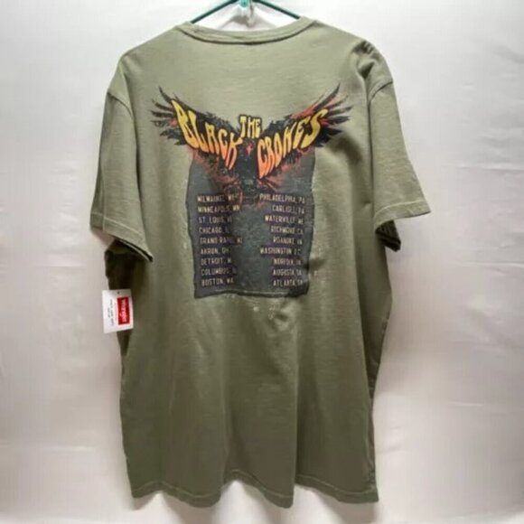 The Black Crows Concert T-Shirt by Wrangler XL Green Classic Fit 100% Cotton NWT - Picture 8 of 12